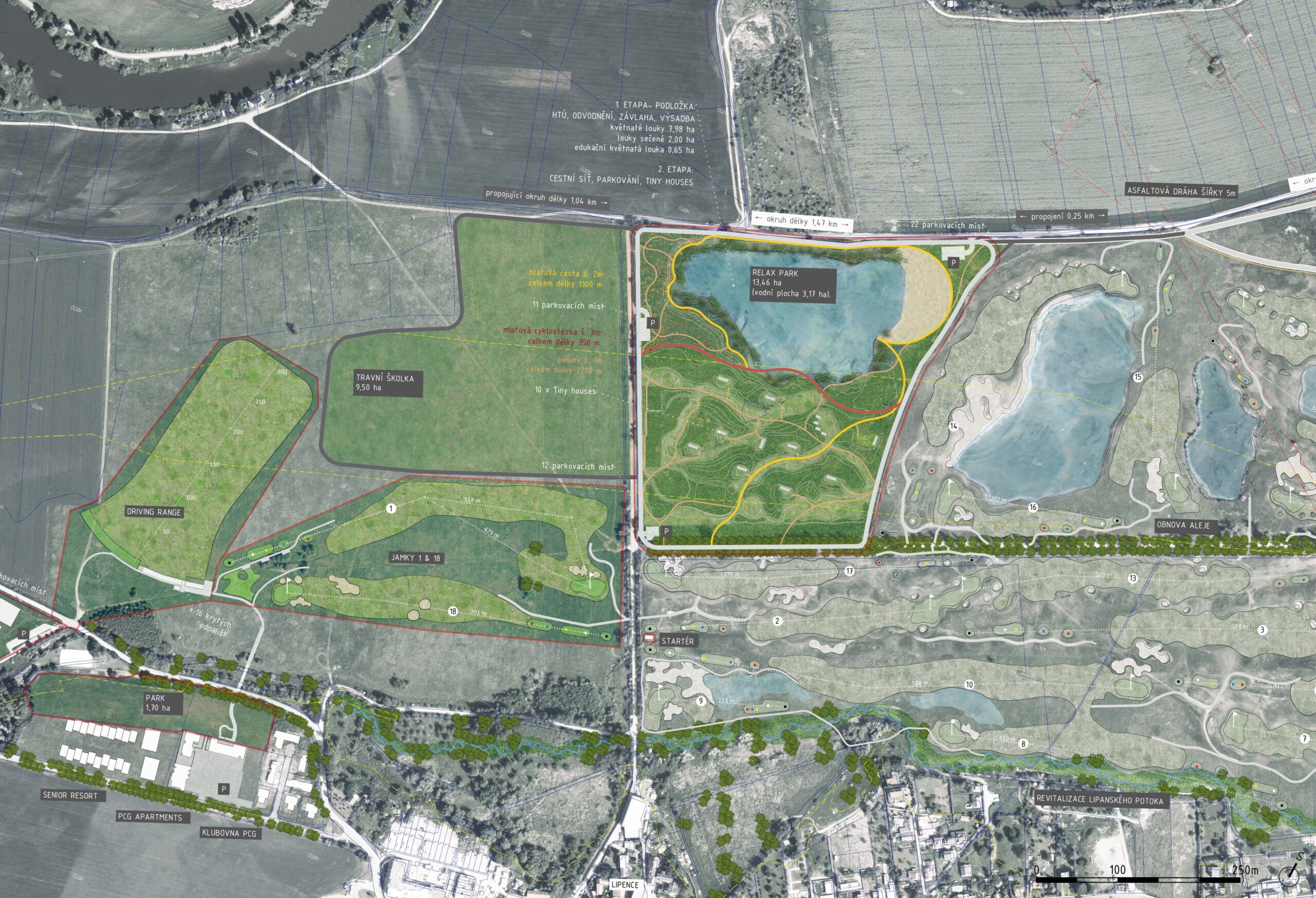 Celková ideová koncepce rozvoje areálu při golfu (květen 2022)